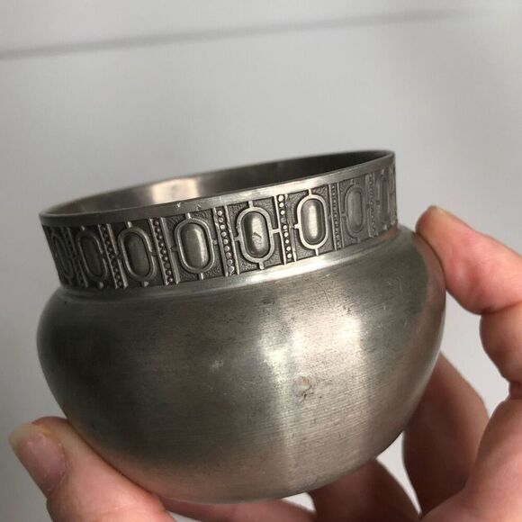 pewter selandia norway art deco design sugar salt and pepper shakers classic mod - Picture 13 of 15